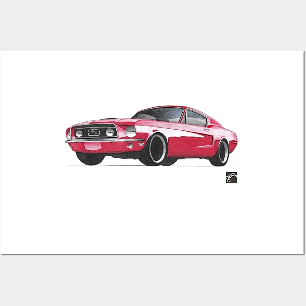 Geo3Doodles Stang Doodle Wall Art by Geo3doodles